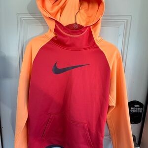 Nike Two-Tone Red and Orange Hoodie